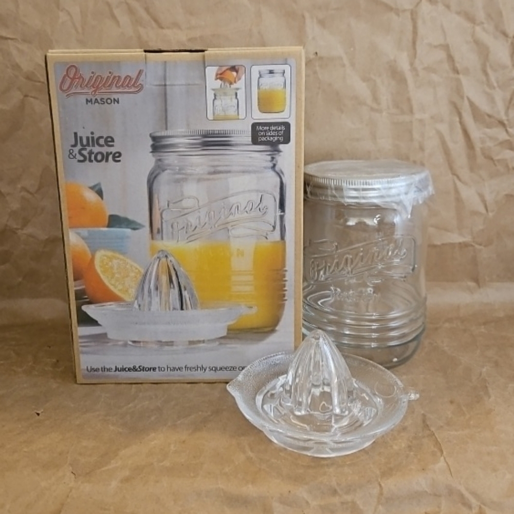 Mason Jar Original Juice  & Store 33.8 Oz NIB